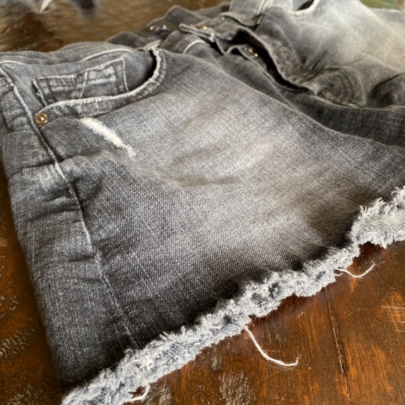 7 for All Man Kind - Black - Monroe Shorts - Picture 3 of 7